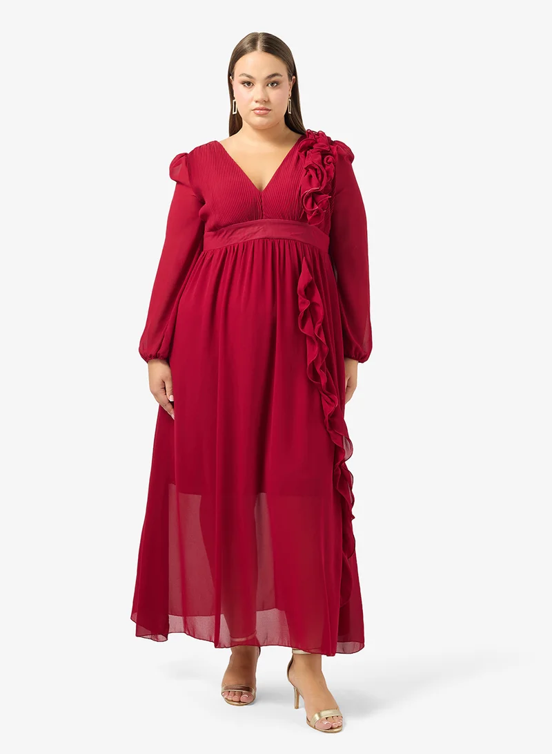 ايلا بلس فستان مقاس كبير بتصميم - وزهور متدرجة